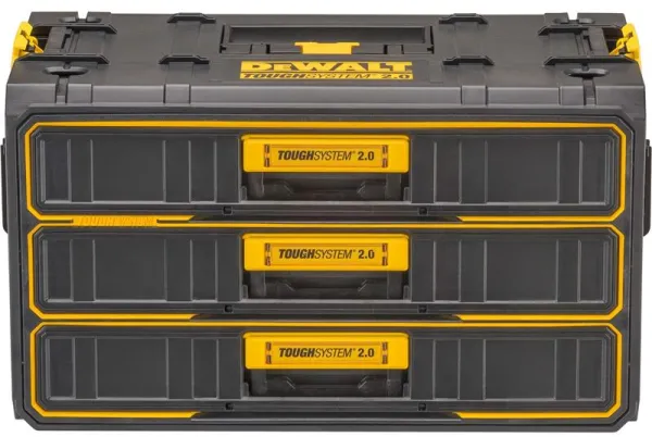 DeWaltÂ® ToughSystemÂ® 2.0 verktøykasse med tre skuffer